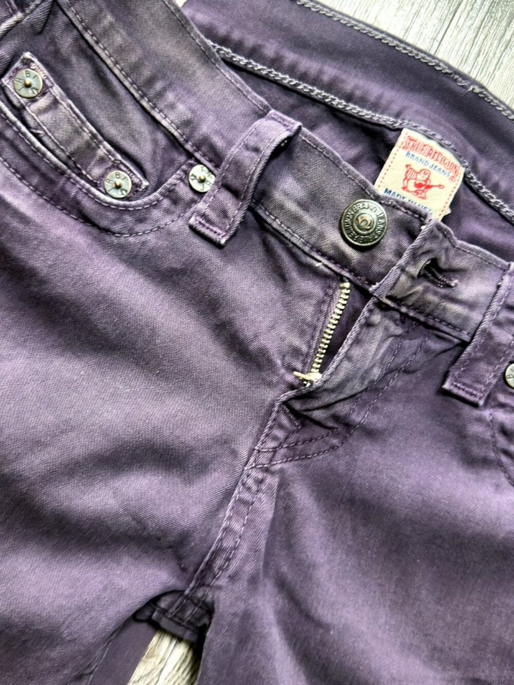 True Religion Purple Skinny Jeans Size 28 - low rise